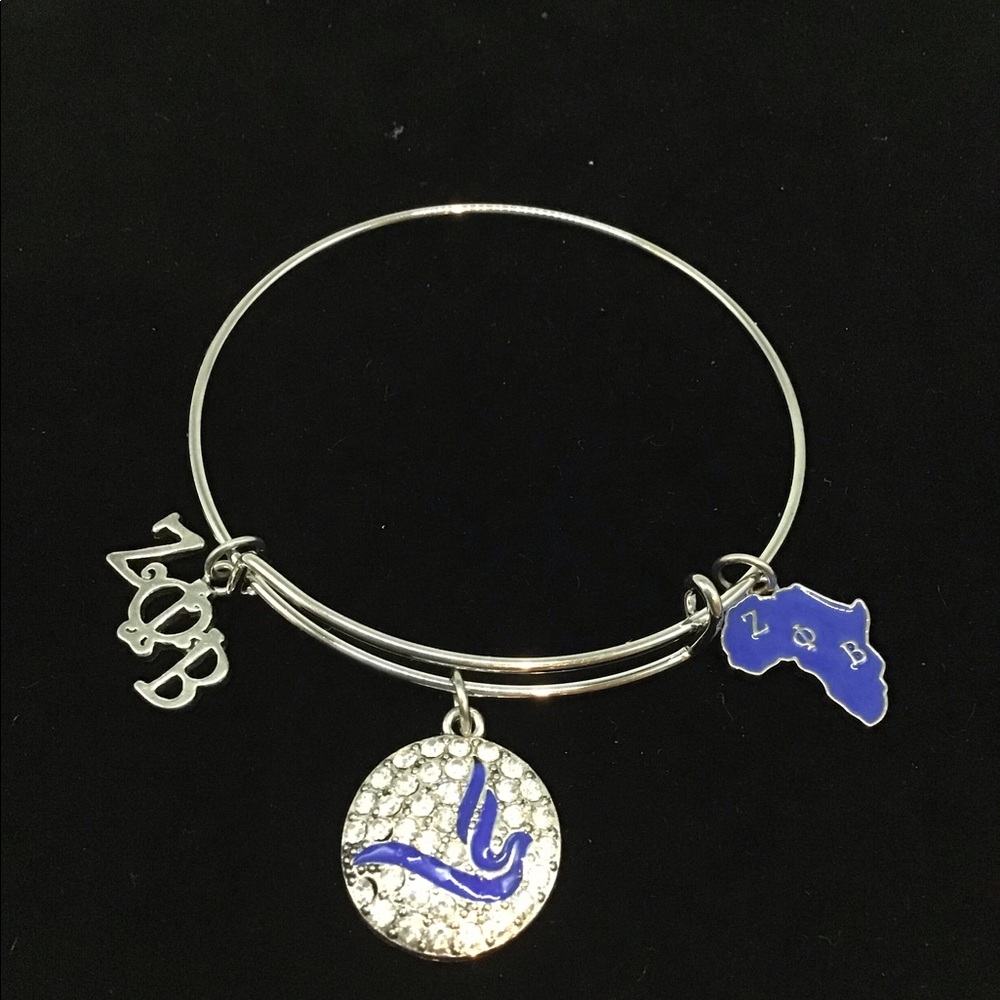 ZETA PHI BETA SORORITY CHARM BRACELET